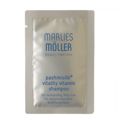 Витаминный шампунь для ослабленных волос / PASHMISILK VITALITY VITAMIN SHAMPOO (Пробник) Marlies Moller — фото №1