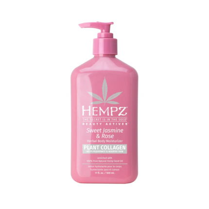 Зволожуюче молочко для тіла "Солодкий жасмін-Троянда" з колагеном Hempz — фото №1