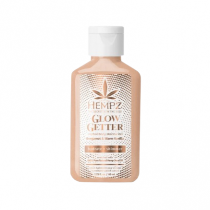 Молочко для тіла з шиммером "Бергамот та Тепла Ваніль" / Glow Getter Shimmer Herbal Body Moisturizer Bergamot & Warm Vanilla Hempz — фото №1
