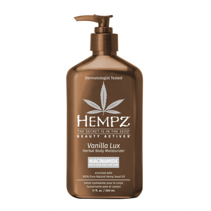 Молочко для тіла з ніацинамідом "Ваніль Люкс" / Vanilla Lux Herbal Body Moisturizer Hempz — фото №1